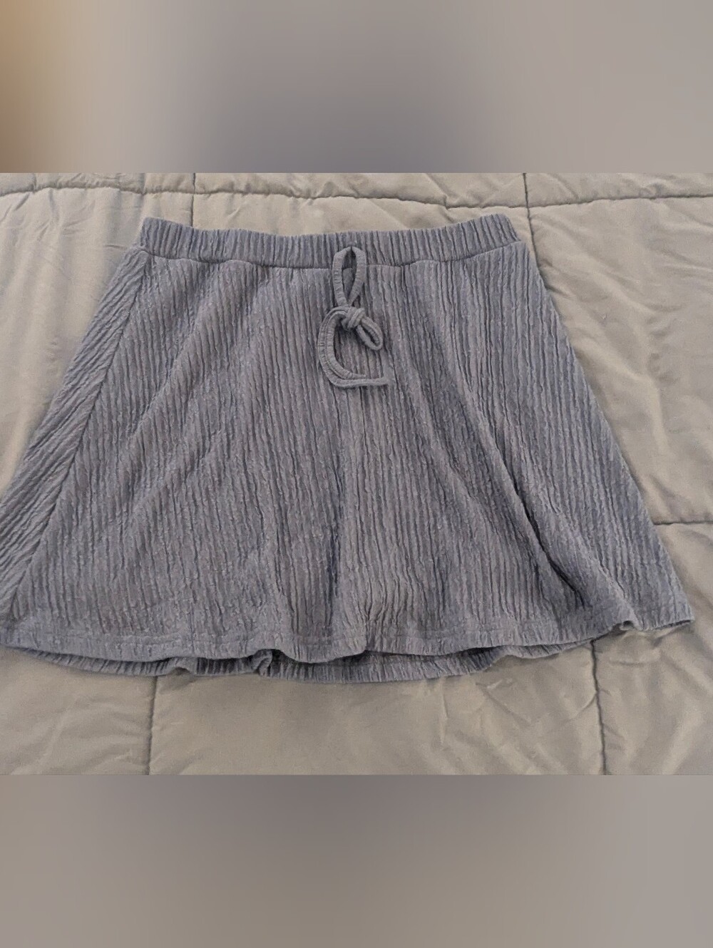 SHEIN Ribbed Slate Blue Skort - Picture 2 of 4